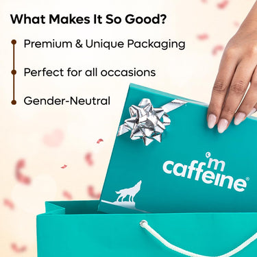 mcaffeine Shower Temptations Gift Set For Women And Men|Mcaffine Products|Luxury Coffee Bath Indulgence In Premium Packaging|Valentine Present For Him Her With Face Wash, Body Wash, Body Scrub